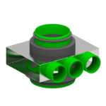 PRZYŁĄCZE PRZELOTOWE 3x75+160/200