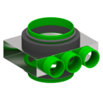 PRZYŁĄCZE PRZELOTOWE 3x75+200/200