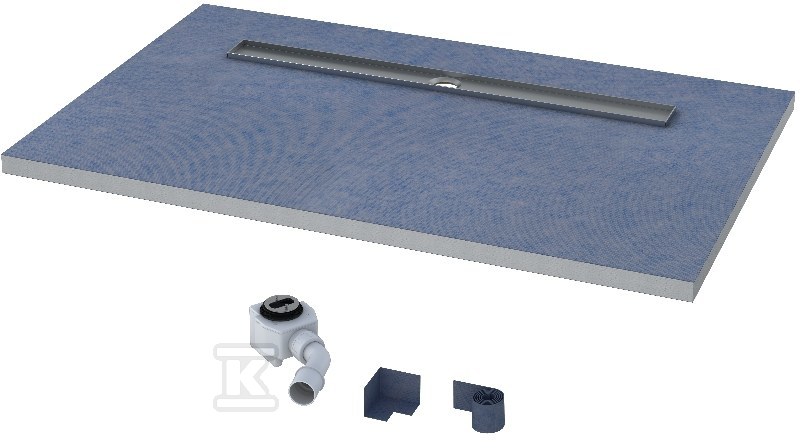 Plik zosta³ pobrany z http://www.onnshop.pl Odpływ liniowy na długim boku uszczelnionej płyty spadkowej 80x100x5 / 12 cm. - obrazek 1