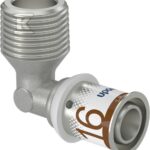 Uponor S-Press PLUS kolano z gwintem zewn. 16-R1/2"MT