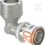 Uponor S-Press PLUS kolano z gwintem zewn. 20-R3/4"MT