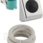 Przycisk spłukujący pneumatyczny WC nożny, naścienny