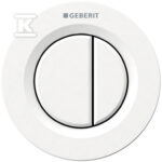 Przycisk spłukujący pneumatyczny WC Typ 01, ręczny, podtynkowy, Sigma 8 cm, dwudzielny, biały