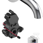 Bateria umywalkowa ścienna Piave zasilanie generatorowe, do podtynkowej skrzynki Funkcyjnej, bez mieszacza, L17, chrom