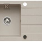 ZLEW GRANIT 76X44CM 1K OCIEK.BEŻ