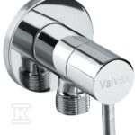 Zawór kątowy z głowicą ceramiczną Vega chrom 1/2"-3/8"