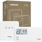 AURATON Pavo SET - Tygodniowy, bezprzewodowy regulator temperatury ze sterownikiem urządzenia grzewczego (zestaw), (następca modelu R30 RT)