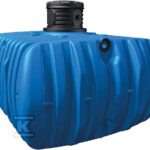 Zbiornik na deszczówkę PEHD FLAT M 5000L podziemny, z nadbudową D500 H400-780 (3xDN110)