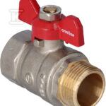 Zawór kulowy niklowany standard z dławikiem, PN16, 3/4" PN16 z motylkiem, wersja N-W,16 bar/120C