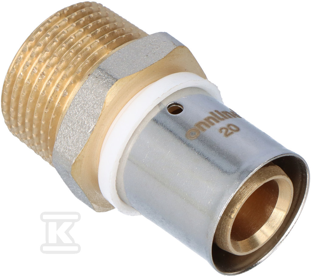ZŁĄCZKA ZAPRASOWYWANA GZ 20MM X 3/4" profil U ZŁĄCZKA ZAPRASOWYWANA GZ 20MM X 3/4" profil U
