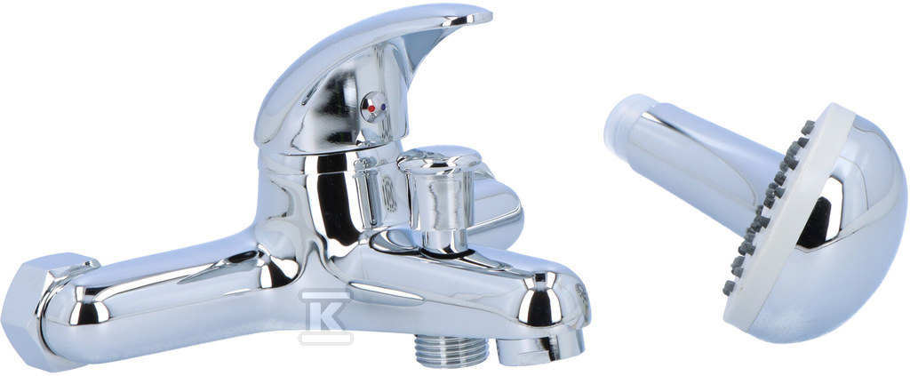Plik zosta³ pobrany z http://www.onnshop.pl Bateria wannowa Alba ścienna dwuotworowa z akcesoriami chrom - obrazek 1
