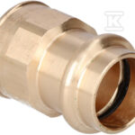Mufa przejściowa, 22x3/4 brąz B Press