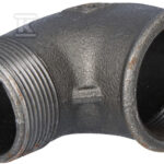 Kolano nakrętno-wkrętne wz 6/4" czarne A4, NR 7, NR 92