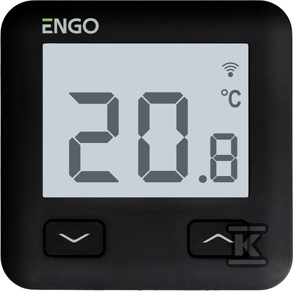 18927074.jpg Regulator temperatury bezprzewodowy ENGO E10B230WIFI 230V tygodniowy podtynkowy czarny Internetowy