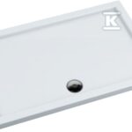 Brodzik akrylowy 3.2248 Standard 70x100x5 cm "Caspar", prostokątny odpływ na długim boku