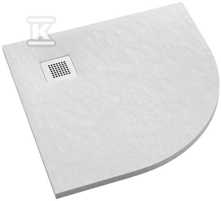 Plik zosta³ pobrany z http://www.onnshop.pl Brodzik kompozytowy 3.104 / B / ST-M2 Stabilsound Plus White Stone 90x90x3,5 cm R55 "Kalait", półokrągły z maskownicą M2 - obrazek 1