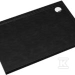 Brodzik akrylowy 3.2336 / C / ST Standard Black Stone 80x100x4,5 cm "Caspar New", prostokątny
