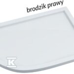 Brodzik akrylowy 3.274 Standard 120x85x5 cm R55 "Caspar", asymetryczny prawy