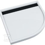 Brodzik kompozytowy 3.4227-M / C / G Stabilsound Plus 90x90x4,5 cm R55 "Ajax B&W", półokrągły