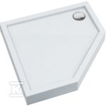 Brodzik akrylowy 3.4697 z zintegrowanym nośnikiem Stabilsound z przeciągniętym panelem do podłogi 80x80x12 cm "Competia New", pięciokątny