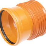 Złączka PP K2-KAN BK DN/ID 600x630 do bosego końca rury gładkiej, bez uszczelki, do kanalizacji zewnętrznej, kolor pomarańczowy