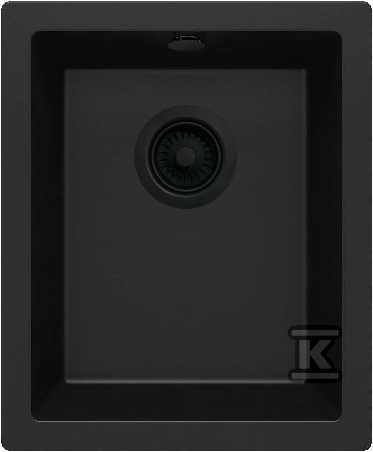 Plik zosta³ pobrany z http://www.onnshop.pl Zlewozmywak granitowy 1-komorowy Corda podwieszany, nero - obrazek 1