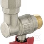 Kurek kulowy kątowy z półśrubunkiem, nakrętno-wkrętny, z motylkiem, 3/4"