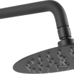 Zestaw natryskowy z deszczownią 200 mm slim, czarny