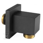 Przyłącze kątowe G1/2 do węża natryskowego, czarny