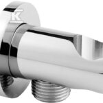 Przyłącze kątowe G1/2 do węża natryskowego, z uchwytem, chrom