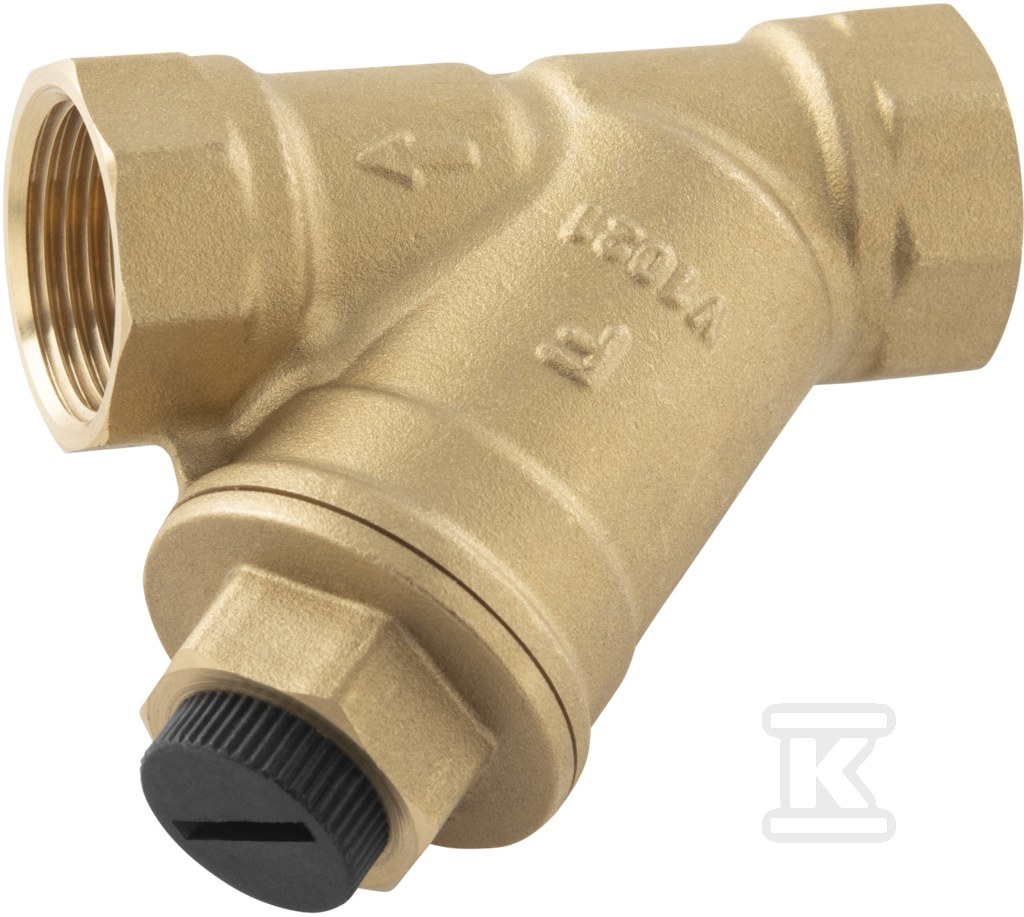 23556097.jpg Filtr skośny siatkowy z magnesem,nakrętno-nakrętny, DN15, G1/2 - obrazek 1