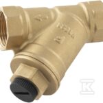 Filtr skośny siatkowy z magnesem, nakrętno-nakrętny, DN20, G3/4