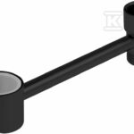 Uchwyt słuchawki prysznicowej do baterii wannowych - ruchomy, nero