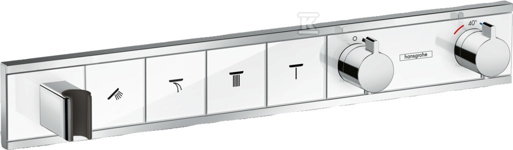 RainSelect Bateria termostatyczna do 4 odbiorników, montaż podtynkowy, element zewnętrzny