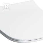 Deska sedesowa Smyle Square mocowanie od góry, wolne opadanie, z wypinanymi zawiasami, z widocznym siedziskiem