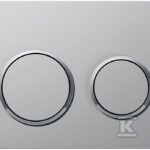 Przycisk spłukujący Omega20, przedni / górny, chrom mat, easy-to-clean