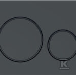 Przycisk spłukujący Sigma20, przedni, czarny-czarny mat-czarny