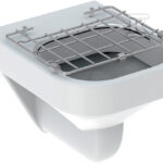 Zlewozmywak Publica z kratką uchylną, z sitkiem odpływowym 40 cm