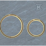 Przycisk spłukujący Sigma21, przedni, łupek Mustang, pierścienie: mosiądz