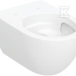 Miska wisząca WC Acanto, lejowa, B35.5 cm, H33.5 cm, T53 cm, ukryte mocowanie, z techniką spłukiwania TurboFlush