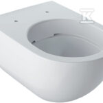 Miska wisząca WC Acanto, lejowa, B35 cm, H34 cm, T51 cm, ukryte mocowania, Rimfree, KeraTect