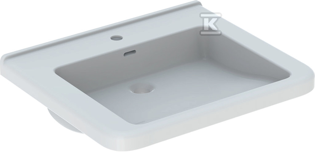 Plik zosta³ pobrany z http://www.onnshop.pl Umywalka Selnova Comfort B65 cm, H15.5 cm, T55 cm, z przelewem, z otworem na baterię, dla niepełnosprawnych - obrazek 1