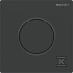 Zawór spłukujący pneumatyczny do pisuaru, ręczny, Typ 10, czarny mat, easy-to-clean