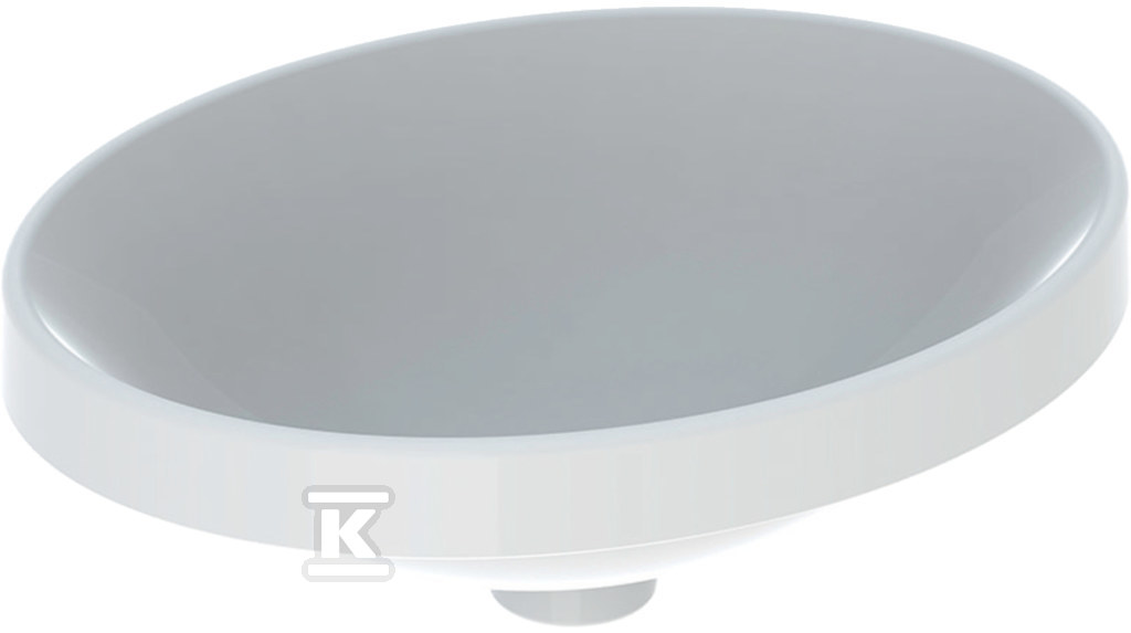 Umywalka Variform wpuszczana w blat, owalna, B50 cm, H17.8 cm, T40 cm, bez przelewu, bez otworu na baterię, szkliwiony spód, KeraTect Umywalka Variform wpuszczana w blat, owalna, B50 cm, H17.8 cm, T40 cm, bez przelewu, bez otworu na baterię, szkliwiony spód, KeraTect