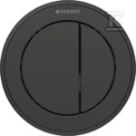 Przycisk spłukujący pneumatyczny WC Typ 10, ręczny, meblowy dwudzielny, czarny