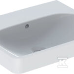 Umywalka Smyle Square B55 cm, H16.5 cm, T44 cm, z przelewem, bez otworu na baterię