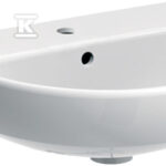 Umywalka kompaktowa Selnova B50 cm, H18 cm, T41 cm, z przelewem, z otworem na baterię