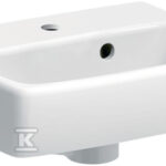 Umywalka kompaktowa Selnova Square B36 cm, H14.5 cm, T28 cm, z przelewem, z otworem na baterię