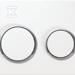 PRZYCISK OMEGA20 BIAŁY-CHROM BŁ -BIAŁ