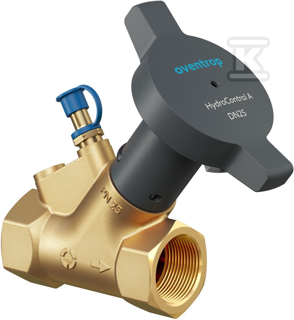 HydroControl A z gwintem wewnętrznym PN25 DN 25, z zaworkiem HydroPort Kvs=14,1 m3/h